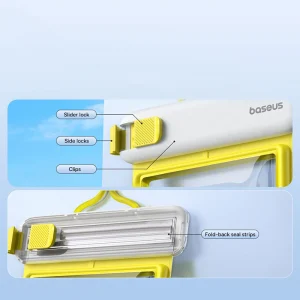 Baseus DeepDive vandeniui atsparus dėklas IPX8 with 4 layers of seal - white and yellow - Image 8