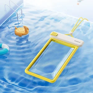 Baseus DeepDive vandeniui atsparus dėklas IPX8 with 4 layers of seal - white and yellow - Image 9