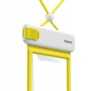 Baseus DeepDive vandeniui atsparus dėklas IPX8 with 4 layers of seal - white and yellow - Image 4