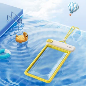 Baseus DeepDive vandeniui atsparus dėklas IPX8 with 4 layers of seal - white and yellow - Image 7