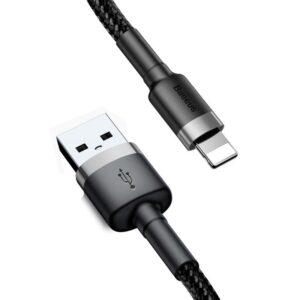 Baseus Cafule USB Lightning Kabelis 2A 3m juodos ir pilkos spalvos - Image 3