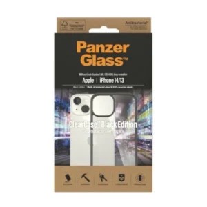 PanzerGlass Clearantibacterial Apple iPhone 14 / 15 / 13 - dėklas telefonui skaidrus juodas - Image 3
