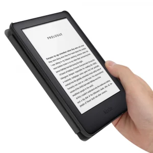 Tech-Protect SmartKindle 11 / 12 2022 / 2024 - dėklas knygų skaityklei mėlynos spalvos su sakura gėlėmis - Image 5