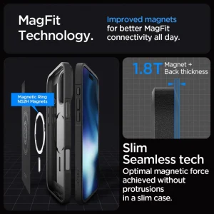 Spigen Core Armor Mag MagSafe Apple iPhone 16 Pro Max - dėklas telefonui juodos matinės spalvos - Image 9