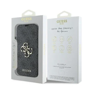 Guess 4G Metal Logo Apple iPhone 16 - dėklas telefonui juodos spalvos - Image 8
