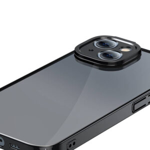 Baseus Glitter Transparent Case and Apsauginis stiklas set Apple iPhone 14 Plus (black) - Image 4