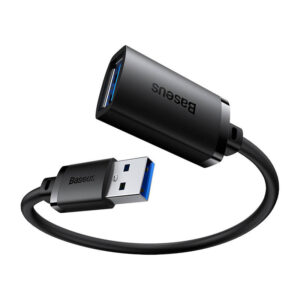 USB 3.0 Prailginimo kabelis Baseus male į female, AirJoy Series, 1.5m juodos spalvos - Image 3