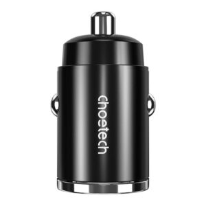 Automobilinis įkroviklis Choetech TC0006 1x USB-A, 1x USB-C 30W PD 3.0 juodos spalvos - Image 3