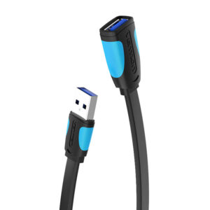Flat USB 3.0 extender Vention VAS-A13-B150 1.5m juodos spalvos - Image 3