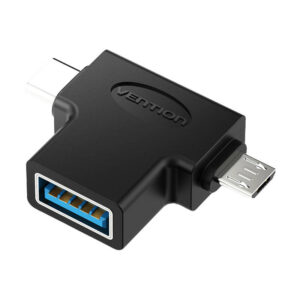 Adapter OTG USB 3.0 į USB-C and Micro USB Vention CDIB0 - Image 2