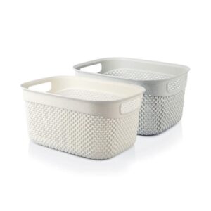 Krepšelis DROP 6,6 l, kreminis 29x21x15 cm - Image 3