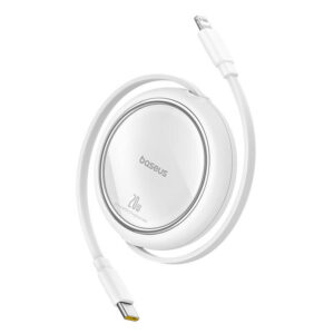 Baseus Free2Pull Kabelis USB-C į iP 20W baltos spalvos