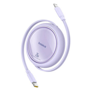 USB Kabelis Baseus Free2Pull USB-C į iP 20W 1m violetinės spalvos
