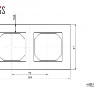 Dvivietis rėmelis LIREGUS EPSILON, riešutmedis - Image 3