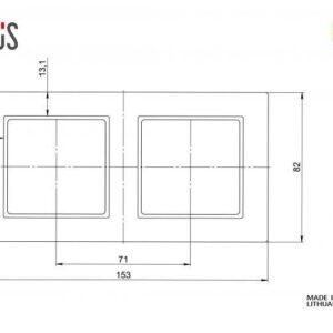 Dvivietis rėmelis LIREGUS EPSILON, šampano spalvos - Image 2