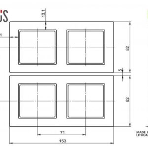 Dvivietis rėmelis LIREGUS EPSILON, šampano spalvos - Image 3