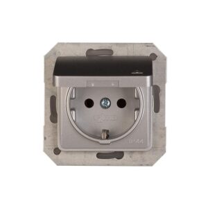 Kištukinis lizdas VILMA SL250, metalo spalvos, IP44