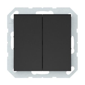 Jungiklis VILMA QR1000, 2 klav., mat. juodos spalvos, IP44