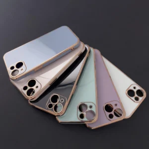 Lighting Color Xiaomi Redmi Note 11 gel cover with gold frame dėklas telefonui violetinės spalvos - Image 4