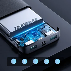 Joyroom power bank 22.5W 10000mAh PD QC3.0 AFC Juodos spalvos (JR-QP191) - Image 4