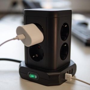 Buitinis ilgintuvas-stovas BRENNENSTUHL, 8 vietų, 4USB, 2 m - Image 3