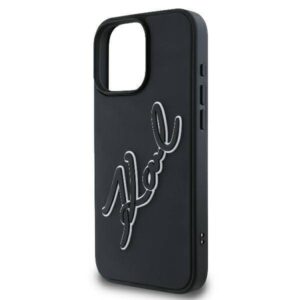 Apple iPhone 16 Pro Karl Lagerfeld 3D Rubber Bicolor Signature (KLHCP16L3DRKSDLK) dėklas telefonui juodos spalvos - Image 6