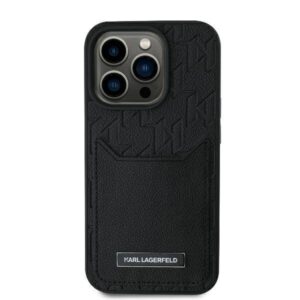 Apple iPhone 16 Pro Max Karl Lagerfeld Cardslots Monogram (KLHCP16XPGKHPRPK) dėklas telefonui juodos spalvos - Image 3