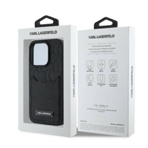 Apple iPhone 16 Pro Max Karl Lagerfeld Cardslots Monogram (KLHCP16XPGKHPRPK) dėklas telefonui juodos spalvos - Image 8