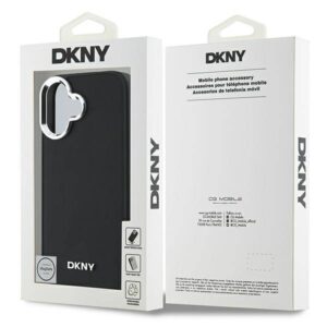 Apple iPhone 16 DKNY Plain Silver Logo MagSafe (DKHMP16SPSCMCLK) dėklas telefonui juodos spalvos - Image 8