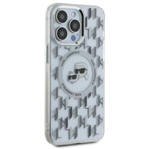 Apple iPhone 15 Pro Karl Lagerfeld IML Monogram Karl&Choupette Head MagSafe (KLHMP15LHMCKMHT) dėklas telefonui skaidrus - Image 4