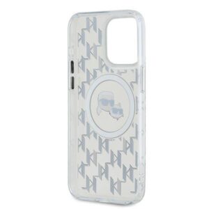 Apple iPhone 15 Pro Karl Lagerfeld IML Monogram Karl&Choupette Head MagSafe (KLHMP15LHMCKMHT) dėklas telefonui skaidrus - Image 7