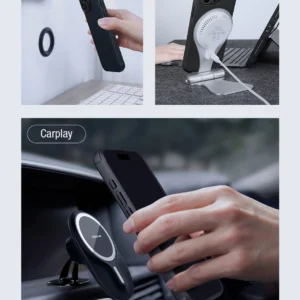 Nillkin Super Frosted Shield Pro Magnetic Apple iPhone 15 Pro Max - dėklas telefonui juodos spalvos - Image 9