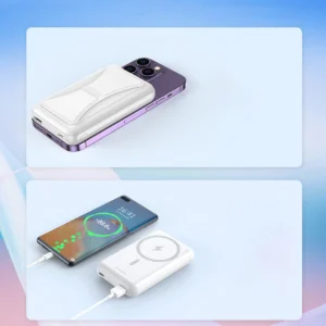 Powerbank Choetech B663 10000mAh 20W MagSafe USB-A / USB-C - baltos spalvos - Image 6