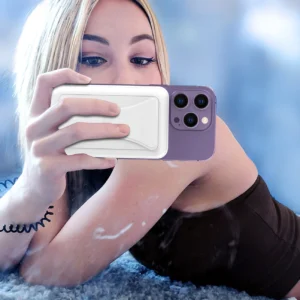 Powerbank Choetech B663 10000mAh 20W MagSafe USB-A / USB-C - baltos spalvos - Image 7