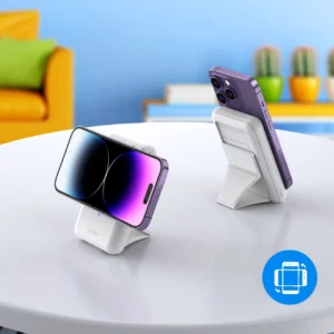 Powerbank Choetech B663 10000mAh 20W MagSafe USB-A / USB-C - baltos spalvos - Image 9