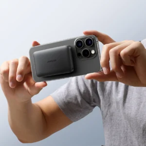 Powerbank Joyroom JR-W020 Mini 5000mAh USB-A USB-C inductive 20W - Juodos spalvos + USB-C / USB-C kabelis - Image 9