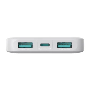 Powerbank Joyroom JR-PBF12 10000mAh 2.4A 2x USB-A 1x USB-C - baltos spalvos - Image 5