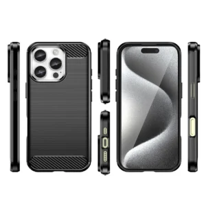 Carbon Apple iPhone 16 Pro Max silikoninis - dėklas telefonui juodos spalvos - Image 3