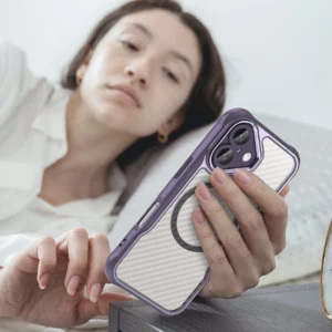 Leading Series MagSafe silikoninis Apple iPhone 16 Plus - dėklas telefonui violetinės spalvos - Image 7