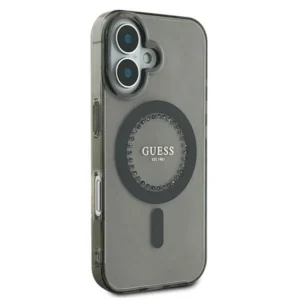 Guess IML Rhinestones MagSafe Apple iPhone 16 - dėklas telefonui juodos spalvos - Image 4
