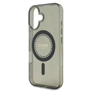 Guess IML Rhinestones MagSafe Apple iPhone 16 - dėklas telefonui juodos spalvos - Image 6