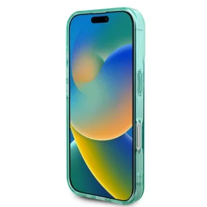 Guess IML Rhinestones MagSafe Apple iPhone 16 Case - dėklas telefonui žalios spalvos - Image 5