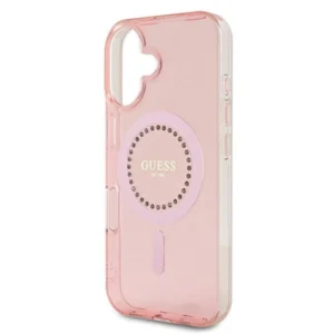 Guess IML Rhinestones MagSafe Apple iPhone 16 - dėklas telefonui rožinės spalvos - Image 6