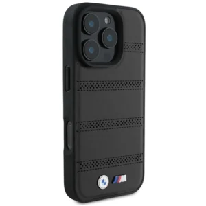 BMW M Perforated And Stitched Line MagSafe case Apple iPhone 16 Pro - dėklas telefonui juodos spalvos - Image 4