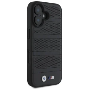 BMW M Perforated And Stitched Line MagSafe case Apple iPhone 16 - dėklas telefonui juodos spalvos - Image 4