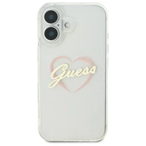 Guess IML Heart Apple iPhone 16 plus - dėklas telefonui skaidrus - Image 3
