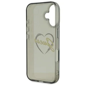 Guess IML Heart Apple iPhone 16 - dėklas telefonui juodos spalvos - Image 7