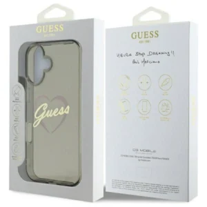 Guess IML Heart Apple iPhone 16 - dėklas telefonui juodos spalvos - Image 8