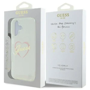 Guess IML Heart Apple iPhone 16 - dėklas telefonui skaidrus - Image 8