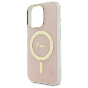 Guess IML 4G MagSafena Apple iPhone 16 Pro Case - dėklas telefonui rožinės spalvos - Image 6